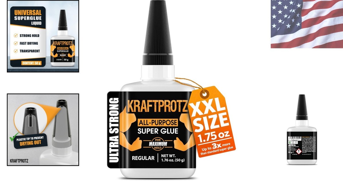 Arka Kraftprotz Super Glue 1.76oz - Rapid Drying & Precision Tip