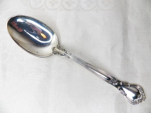 GORHAM CHANTILLY STERLING SILVER OVAL SOUP/DESSERT SPOONS 7" NO MONOGRAMS PAT.