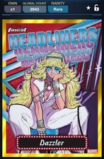 Marvel Collect 24 Finest Headliners Gold Dazzler Digital