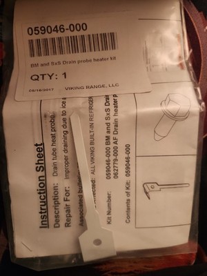 NEW Genuine/OEM VIKING BM & SXS DRAIN PROBE HTR KIT Part #059046-000