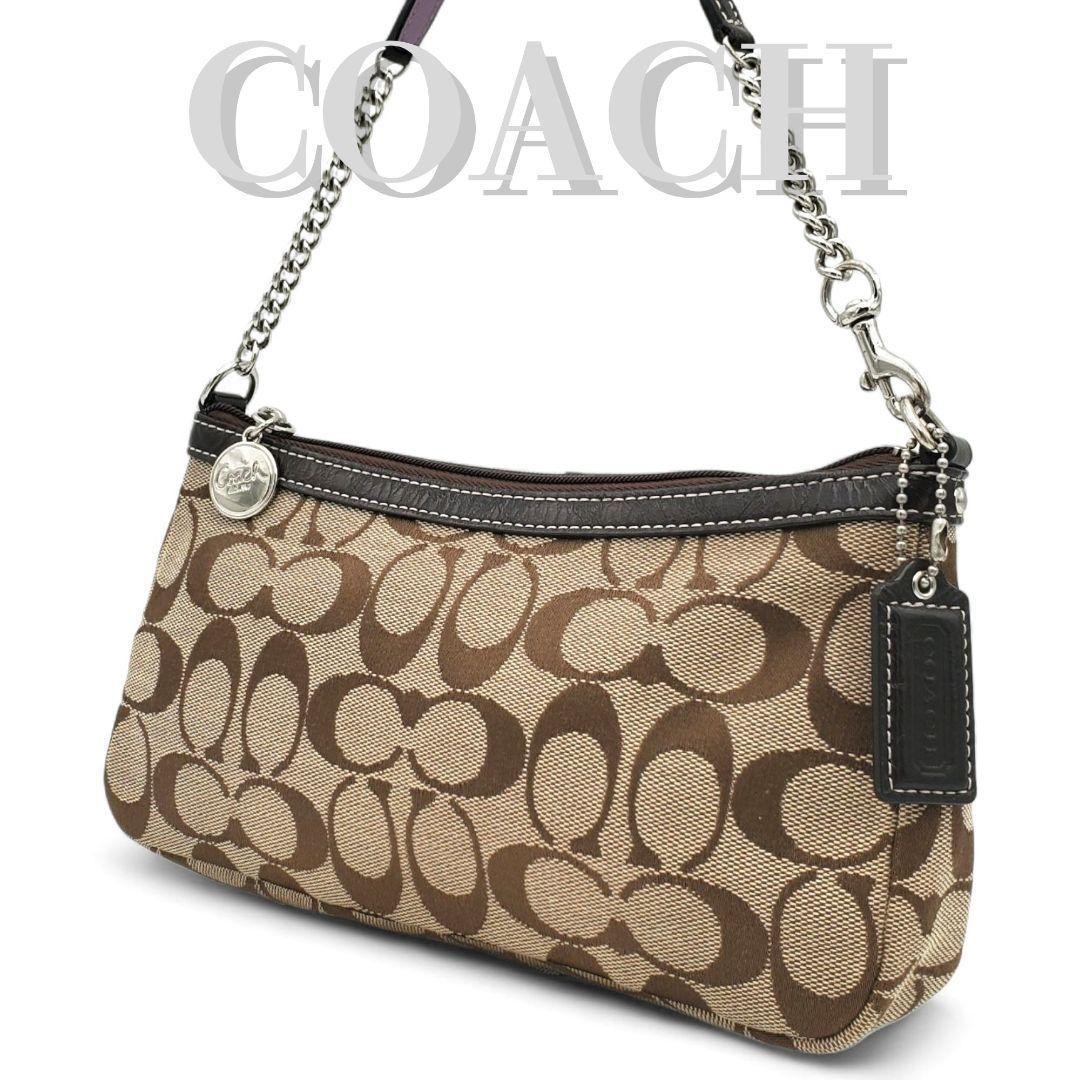 Vintage Y2K Coach Signature One Shoulder Handbag Purse Authentic Pre-Owned