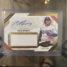 2025 Topps Tier One Max Muncy Jumbo Relic Auto /199 #AJR-MMU Dodgers