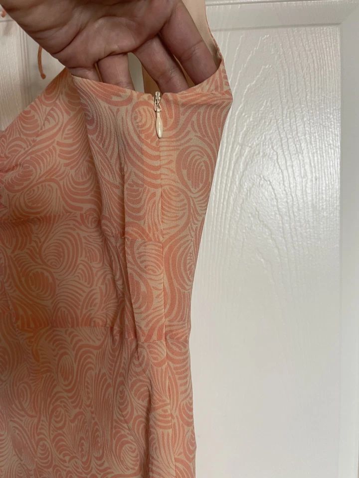 Vintage 90s Y2K Petite Sophisticate Silk Mini Dress Size 4 - Image 4 of 4