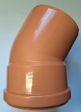 Soil Pipe 30 Degree Bend 160 mm Inlet - Push Fit - Brown - Waste