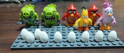 Angry Bird Legos Pilot Pig Leonard Pig 2 Different Red Chuck Stella 9 Eggs