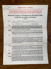 1946 CUBS Player's Contract SIGNED:  