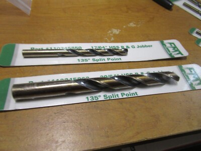 17/64''  11/64'' 13/64''  HSS 135° Split Point Black and Gold FMT Jobber Drill Bits