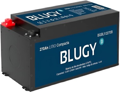 BLUGY 270Ah 12V Leichter Lithium Akku, 200A, +4000 Zyklen, 24kg, Wohnmobil, Van
