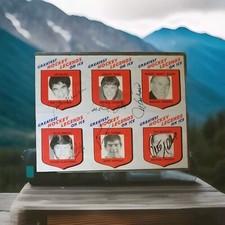 THE GREATEST HOCKEY LEGENDS ON ICE vintage photo signed AUTOGRAPHED by  6 uncut 