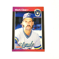 Donruss 1989 - Mark Clear - #528, Milwaukee Brewers baseball card, MLB