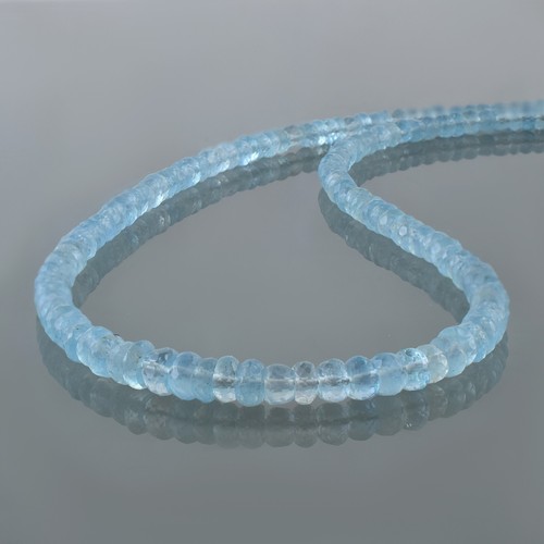 Collier Artisanal En Argent 925 Avec Aigue-marine, Amazonite Et Jaspe - 20 Pouces, Fait Main Unique