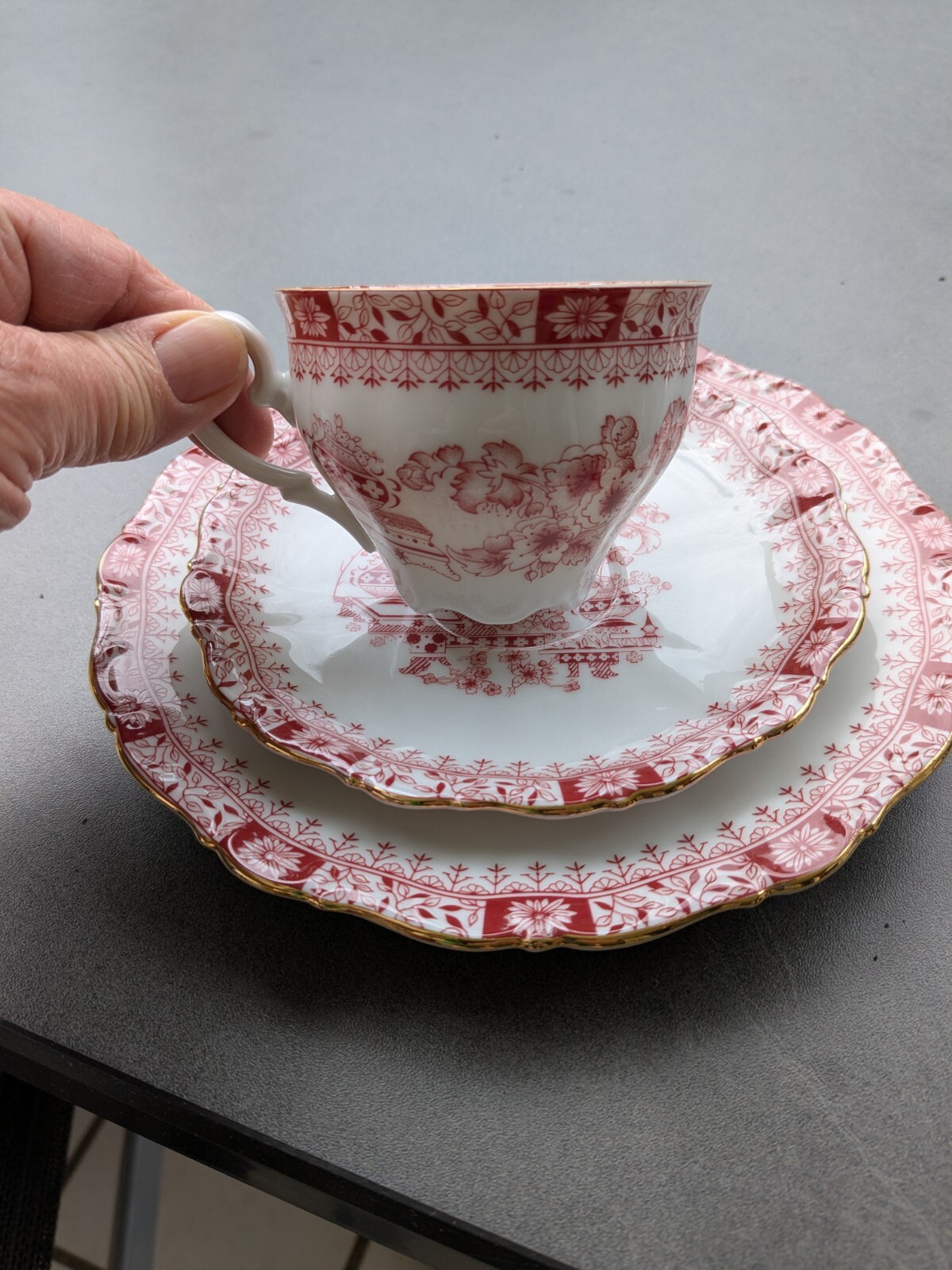 Kaffeegeschirr von Seltmann Weiden China rot