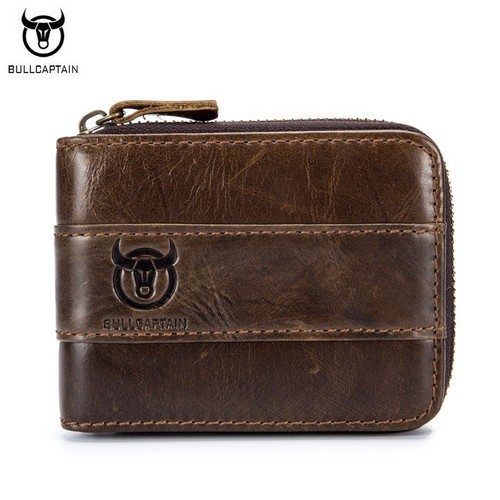 BULLCAPTAIN Men Wallets Cow Genuine Leather Purpse Fashion Card Slots Wallet New - Picture 13 of 13