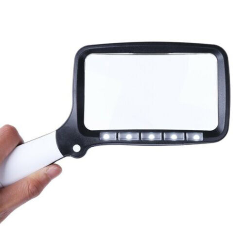 Magnifying Glass w/5 LED Light Handheld Reading Book Magnifier Folding Reader - Picture 1 of 14