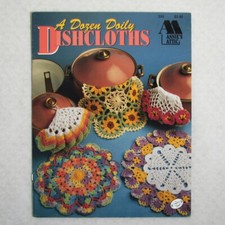 Crochet Pattern Booklet Annies Attic A Dozen Doily Dishcloths VGC Vintage