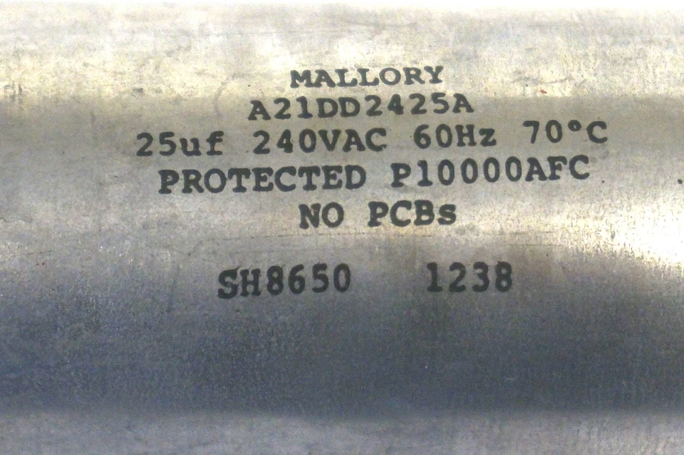 USED MALLORY A21DD2425A CAPACITOR - Изображение 3 из 3