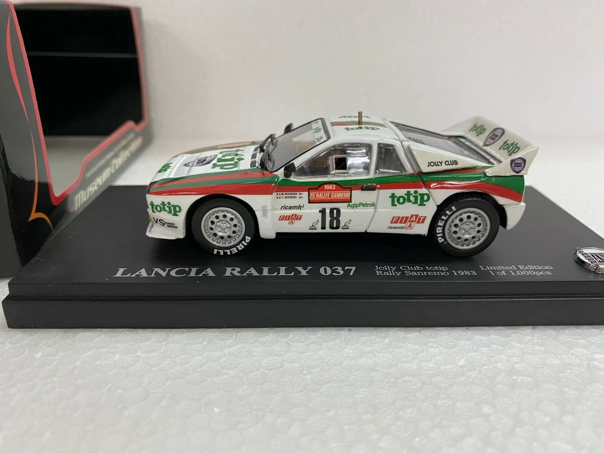 1:43 KYOSHO LANCIA RALLY 037 JOLLY CLUB TOTIP 1983 RALLY SANREMO #18 BIASION