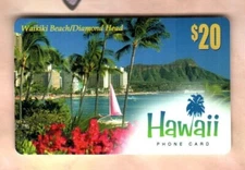 IDT Hawaii, Waikiki Beach, Diamond Head ( 2005 ) Phone Card ( $0 - EXPIRED )