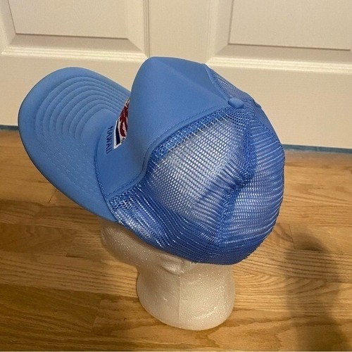 Vintage Dole Hawaii Puffy Snap Back Mesh Trucker Hat Rope Lapel Blue Otto - Picture 5 of 9