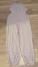 zara girls romper Jump Suit size 13-14 Purple Plaid