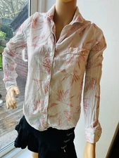 Desmond & Dempsey Pocket Pyjama Shirt Only Bloom Print Size Small