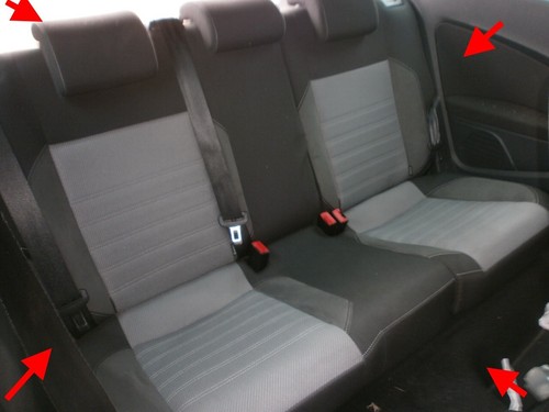 VW POLO 2017 R LINE VELOUR COMFORT CLOTH SPORT SEATS GENUINE ORIGINAL 6R 6C 34K - Picture 21 of 22