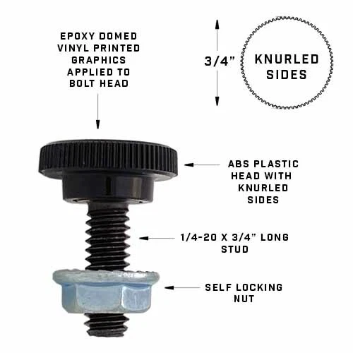 Marco de matrícula de motocicleta Chrome Eagle + kit de pernos de etiqueta | LOGO DE ESTRELLA DEL EJÉRCITO DE EE. UU. Foto 4 de 4