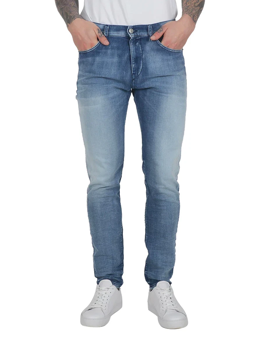 Diesel Mens Slim Fit Light Blue Stretch Jeans D Strukt 009NS