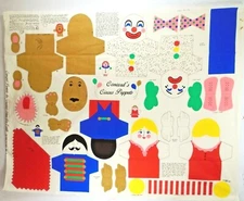 Concords Circus Puppets The Greatest Show Joan Kessler Cotton Fabric Panel 44x34