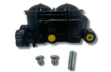 4 Port Cast Iron Master Cylinder 1-1/8" Bore Black Universal and Corvette Style