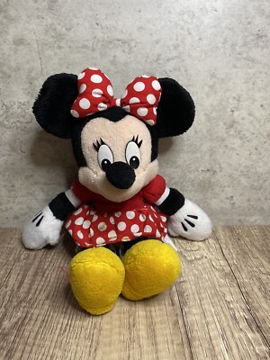 Vintage Minnie Mouse Disney World Disneyland Plush Red Polka