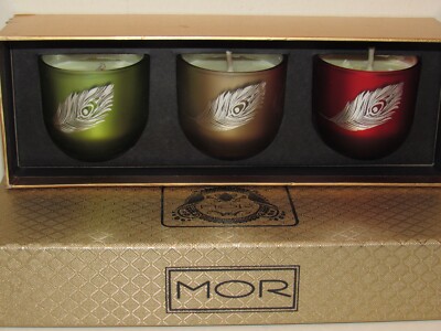 MOR Australia 3 Scented Mini Candle Set Honey Nectar Basil Grape Winter Berry
