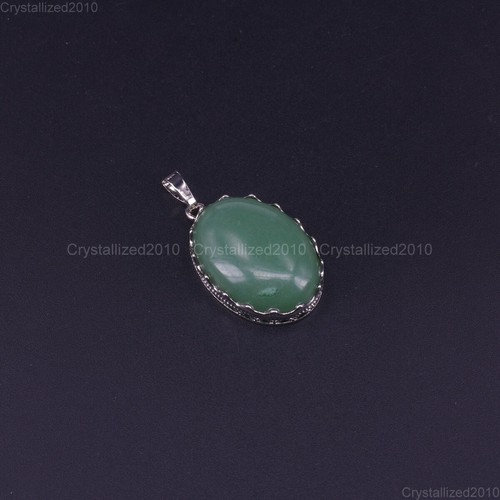 Natural Gemstones Oval Shape Reiki Chakra Healing Pendant Necklaces Beads Pick - Picture 26 of 34