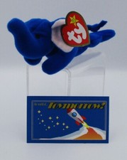 TY Teenie Beanie Babies - PEANUT the Royal Blue Elephant - MWMT McDonalds Toy