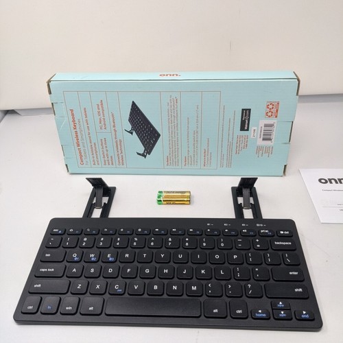 SURF ONN COMPACT WIRELESS Bluetooth KEYBOARD for Tablets Black TAAKYB100042338 - Picture 7 of 9