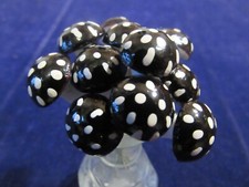 Vintage 12pc Brown Polka Dot 3/4" Mushroom Spun Cotton Millinery Craft Lot Y19b