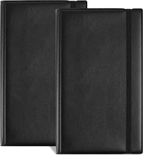 2 Leather Business Cards Holder Case Organizer 180 Name ID Credit Card Book Keep