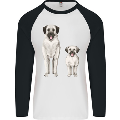 Anatolischer Schäferhund Hund und Welpe Herren L/S Baseball T-Shirt