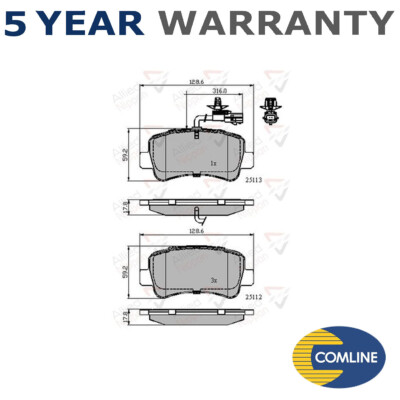 Allied Nippon Rear Brake Pads Set Fits Renault Master Vauxhall Movano #2
