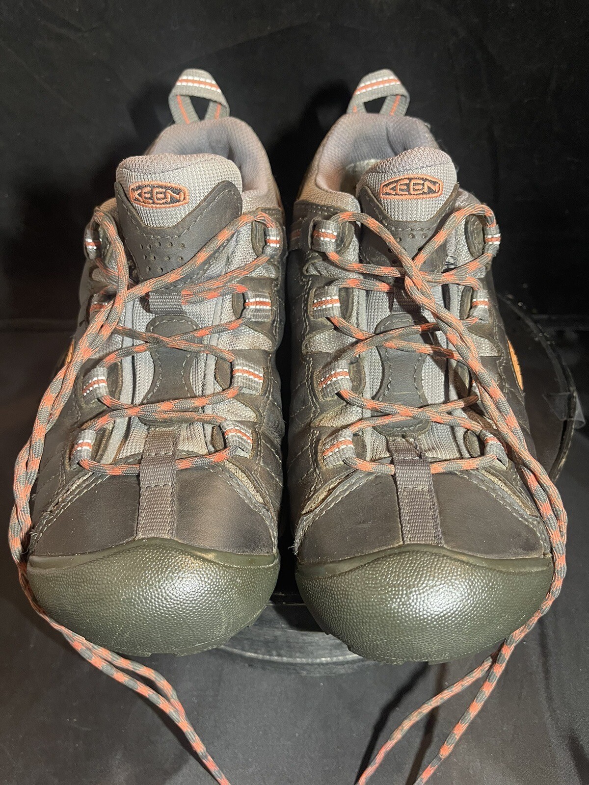 Scarpe da trail hiking Keen donna taglia 8 marroni grigie e rosa impermeabili