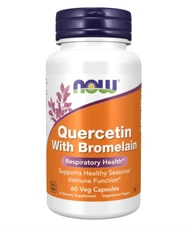 NOW Supplements, Quercetin with Bromelain, Balanced Immune System*, 60 Vcaps
