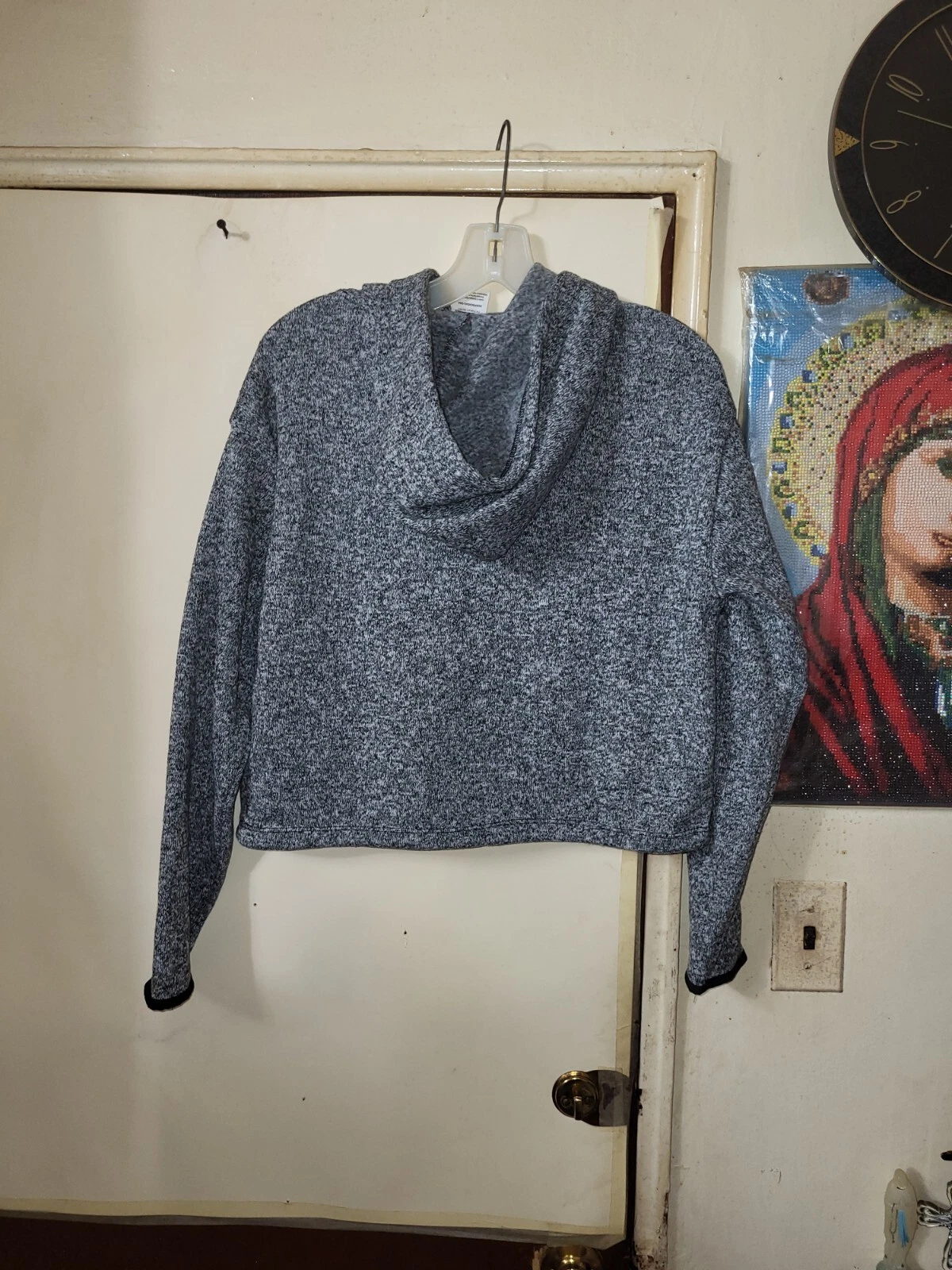 UNDERCOVER Felpa con cappuccio ROSA Victoria's Secret tagliata grigia taglia XS