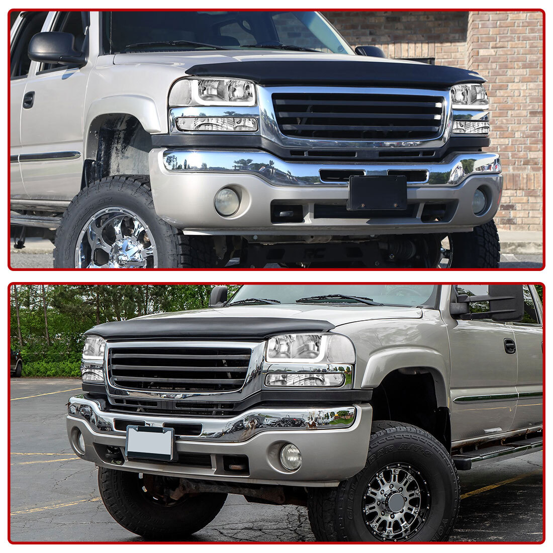 FIT 99-07 GMC SIERRA/YUKON LED DRL CHROME CLEAR HEADLIGHTS W