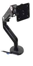 Humanscale M8 Black Single Monitor Desktop Clamp Mount Arm SOR4843M8