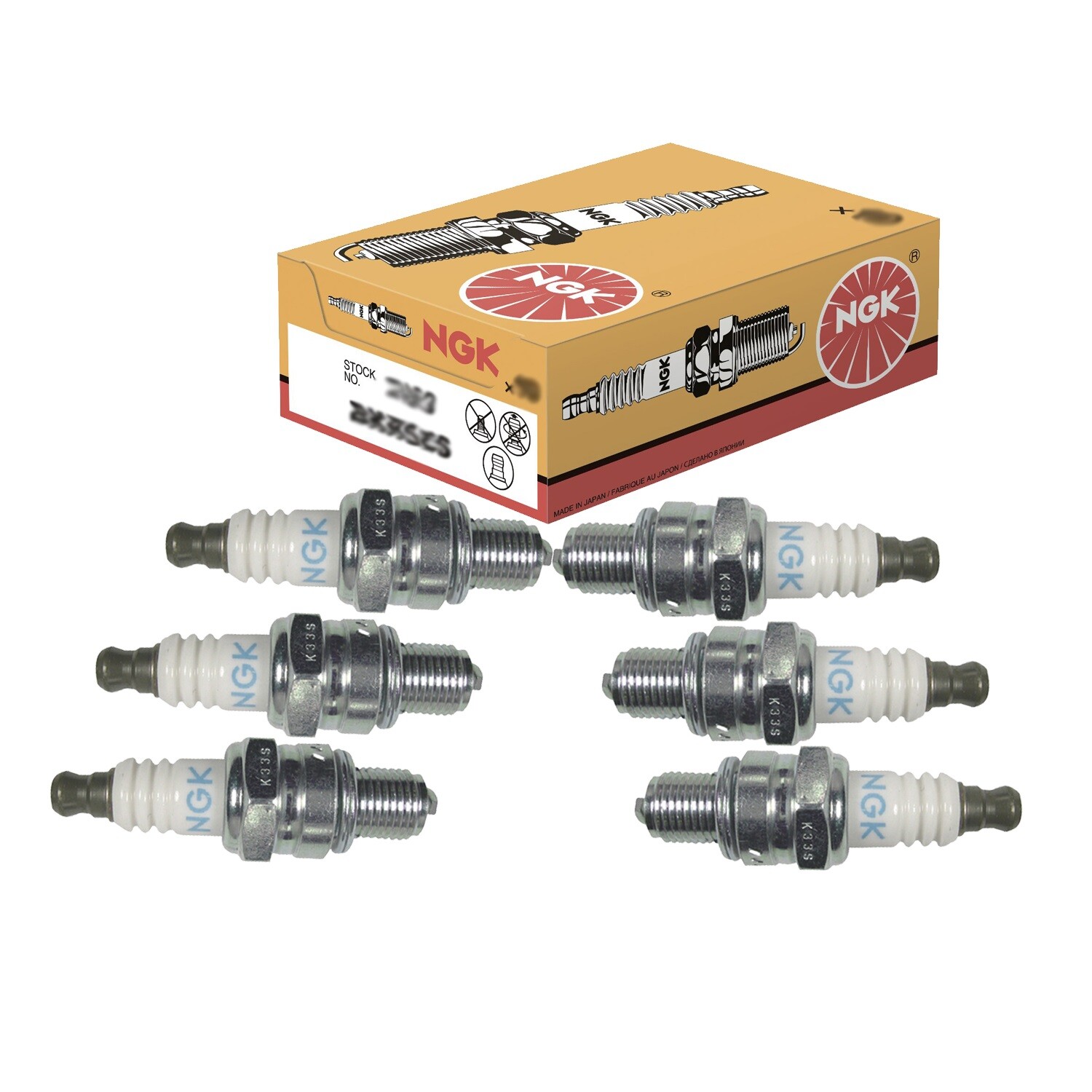 NGK Set of 6 Standard Nickel Universal Spark Plugs
