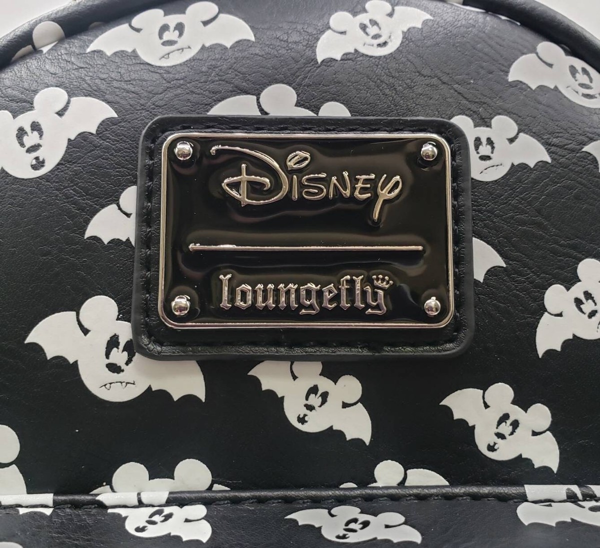 Loungefly Black & White Mickey Bat Mini Backpack Glow In The Dark Kick off spooky season with a treat! The new Mickey Mouse  main image 4