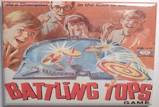 Battling Tops Board Game Box 2"x3" MAGNET Refrigerator Locker Retro