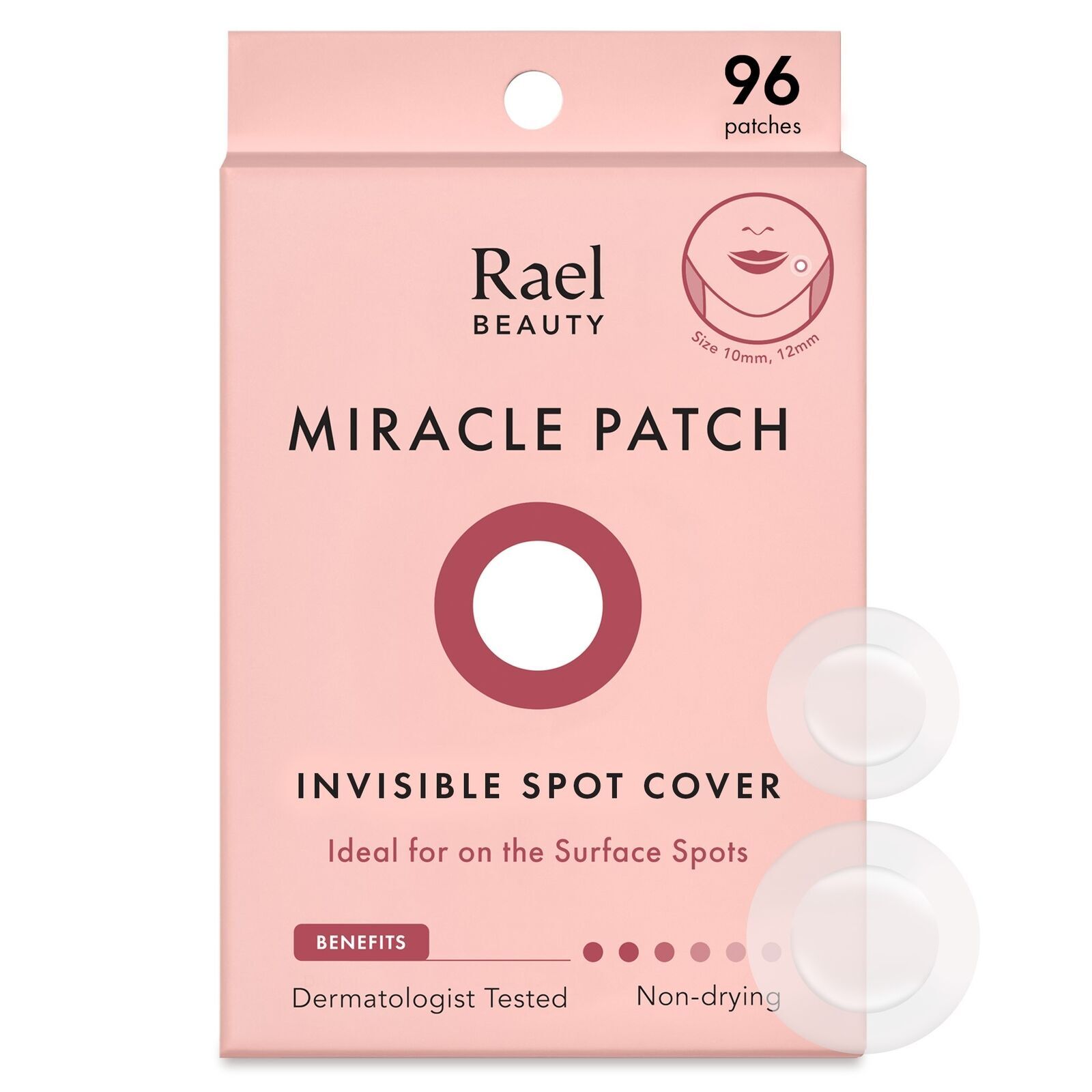 Rael Hydrocolloid Pimple Patches, Acne Patch Invisible Spot Cover (96 Count)