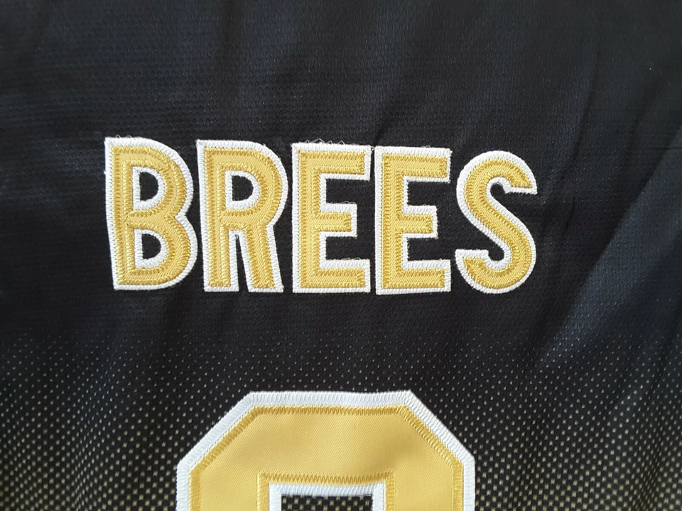 Camiseta de fútbol para niñas Sm Drew Brees todos los números y letras cosidos NUEVO Foto 2 de 4