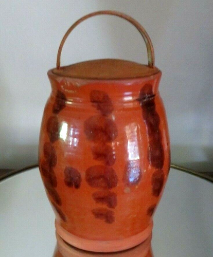 Greg Shooner 1996 American Redware Pottery Lidded Jar Inscribed & Dated - Picture 12 of 12